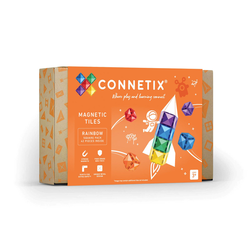 Magnetická stavebnica CONNETIX® Rainbow Square Pack 42 ks Magnetická stavebnica CONNETIX® Rainbow Square Pack 42 ks