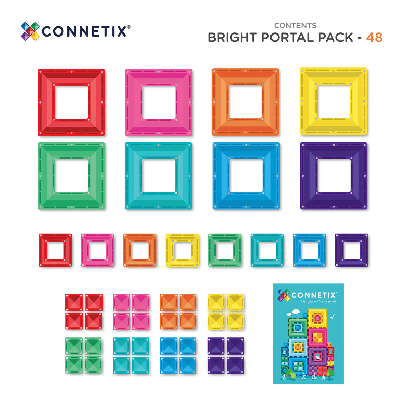 Magnetická stavebnica CONNETIX® Bright Portal Pack 48 ks Magnetická stavebnica CONNETIX® Bright Portal Pack 48 ks