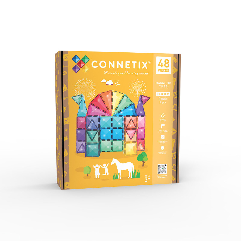Magnetická stavebnica CONNETIX® Glitter Castle Pack 48 ks Magnetická stavebnica CONNETIX® Glitter Castle Pack 48 ks