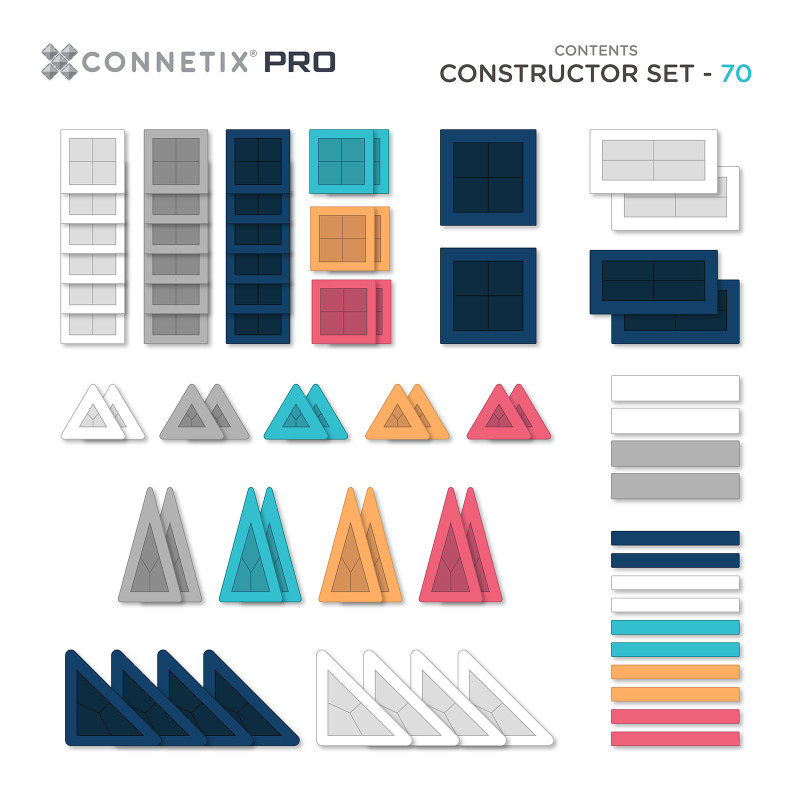 Magnetická stavebnica CONNETIX® PRO Constructor Set 70 ks Magnetická stavebnica CONNETIX® PRO Constructor Set 70 ks