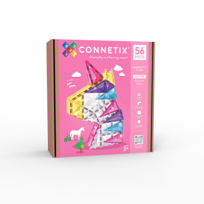 Magnetická stavebnica CONNETIX® Glitter Unicorn Pack 56 ks