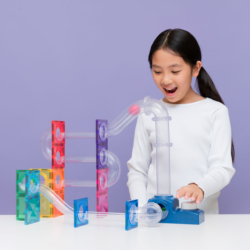 Magnetická stavebnica CONNETIX® Ball Run Launcher Pack 47 ks