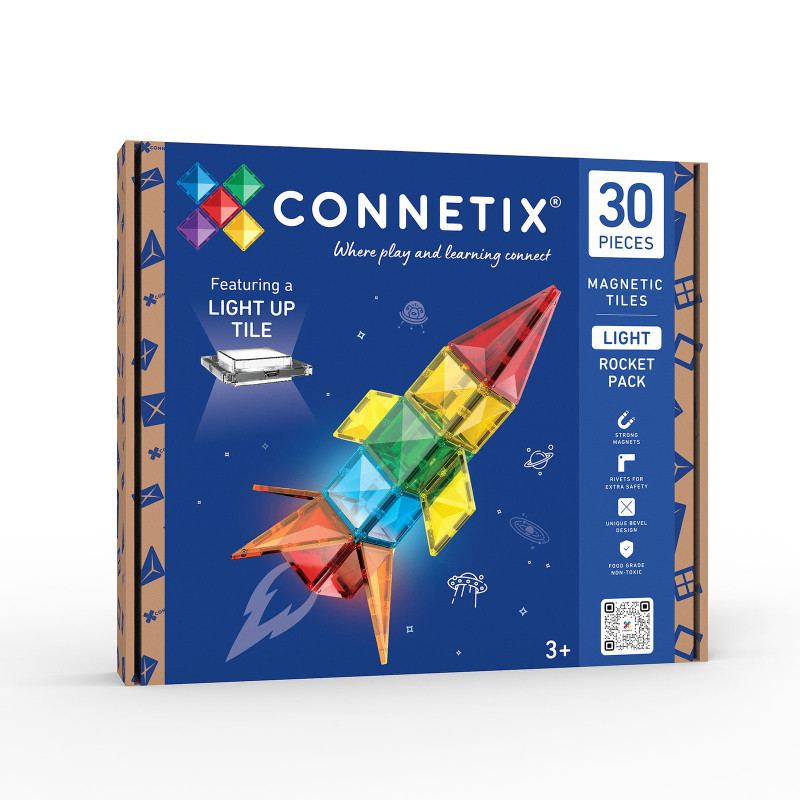 Magnetická stavebnica CONNETIX® Light Rocket Pack 30 ks