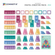 Magnetická stavebnica CONNETIX® Pastel Creative Pack 104 ks