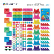 Magnetická stavebnica CONNETIX® Bright Mega Pack 202 ks