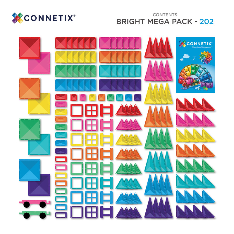 Magnetická stavebnica CONNETIX® Bright Mega Pack 202 ks