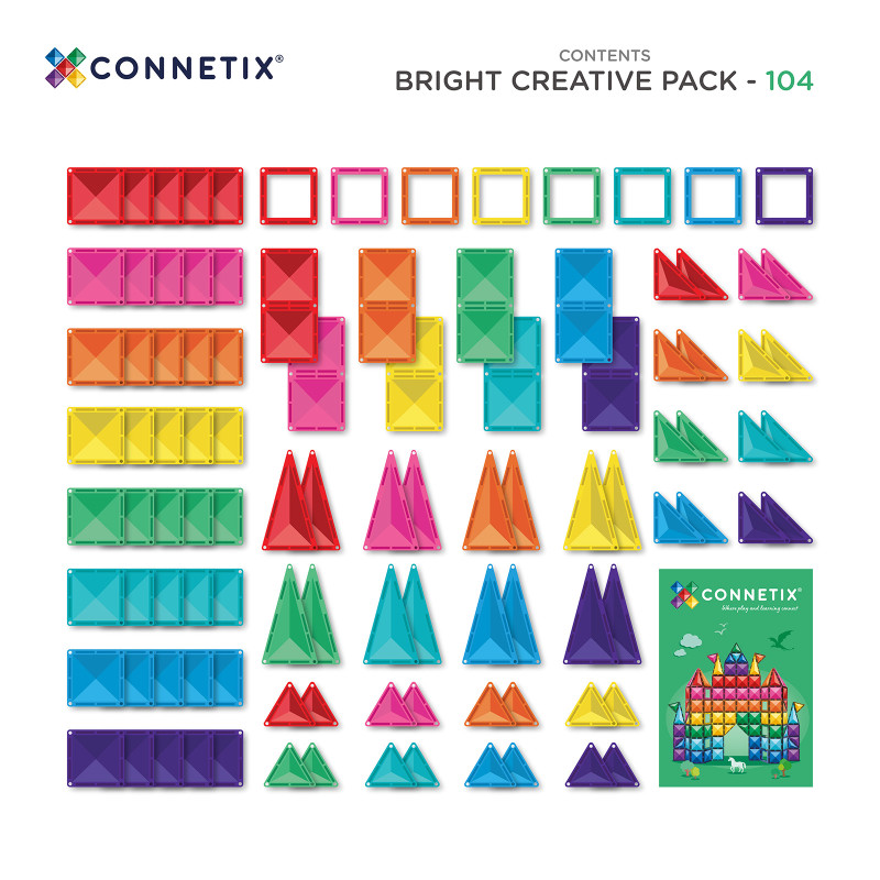 Magnetická stavebnica CONNETIX® Bright Creative Pack 104 ks