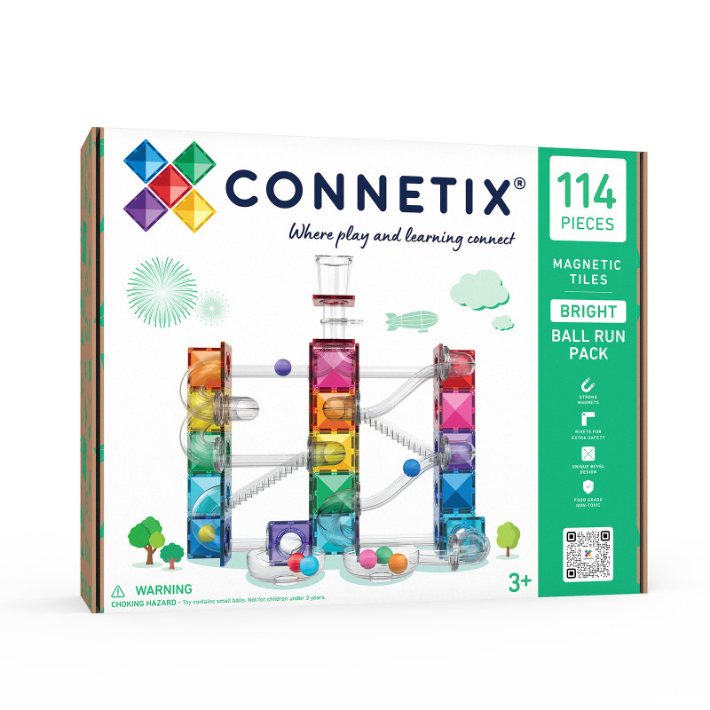 Magnetická stavebnica CONNETIX® Ball Run Bright Pack 114 ks