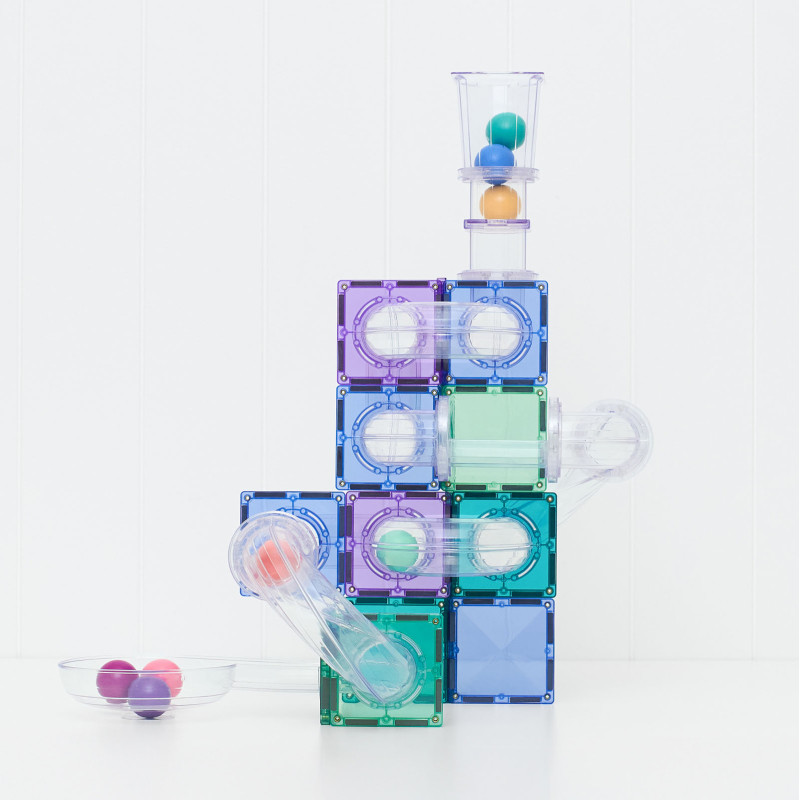 Magnetická stavebnica CONNETIX® Ball Run Pastel Pack 114 ks