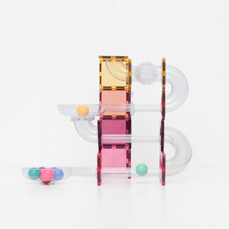 Magnetická stavebnica CONNETIX® Ball Run Pastel Pack 114 ks