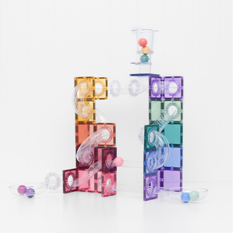 Magnetická stavebnica CONNETIX® Ball Run Pastel Pack 114 ks