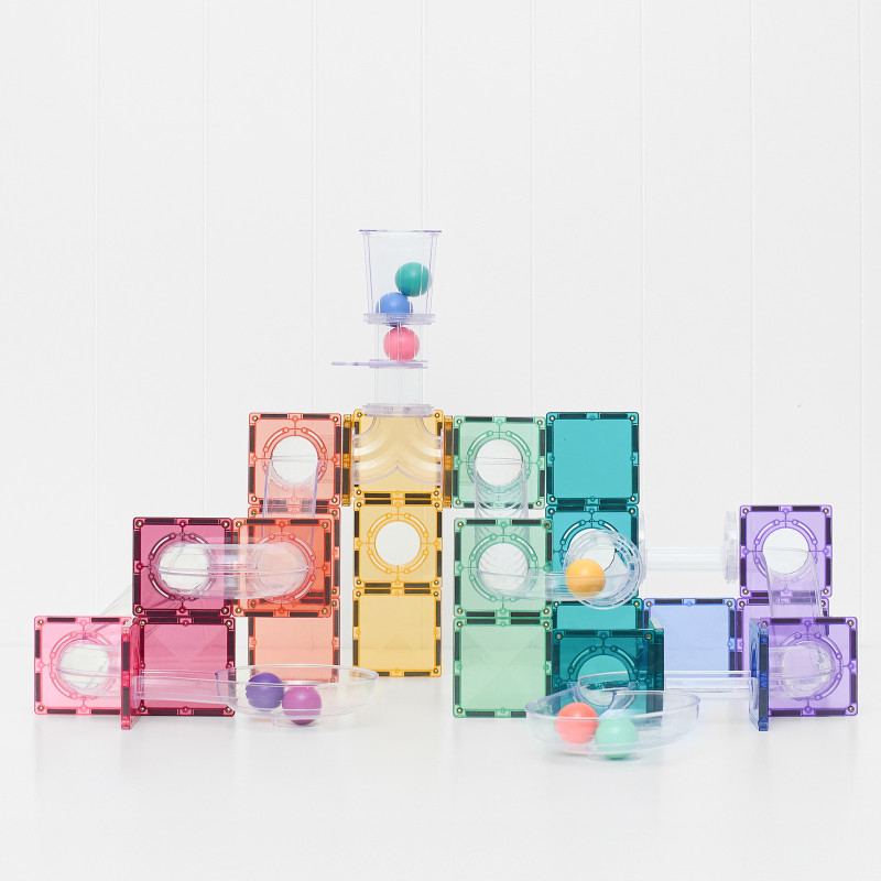 Magnetická stavebnica CONNETIX® Ball Run Pastel Pack 114 ks
