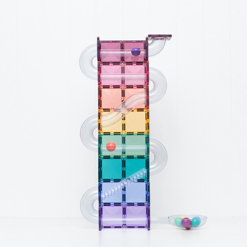 Magnetická stavebnica CONNETIX® Ball Run Pastel Pack 114 ks