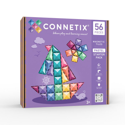 Magnetická stavebnica CONNETIX® Pastel Starter Pack 56 ks