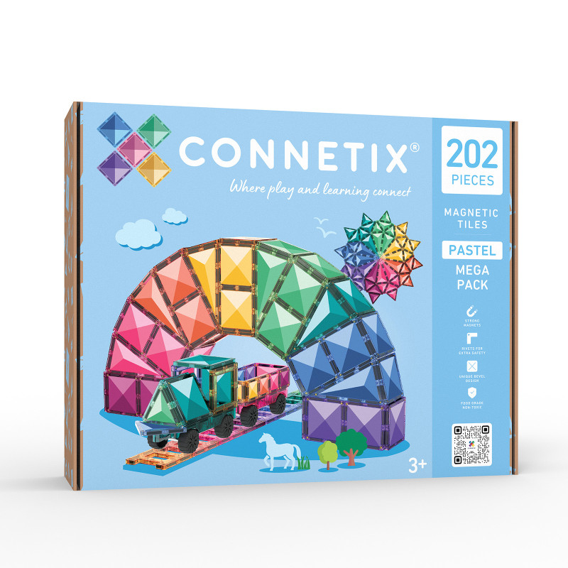 Magnetická stavebnica CONNETIX® Pastel Mega Pack 202 ks