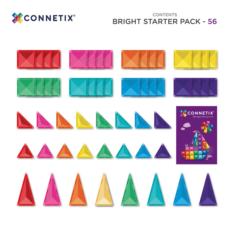 Magnetická stavebnica CONNETIX® Bright Starter Pack 56 ks