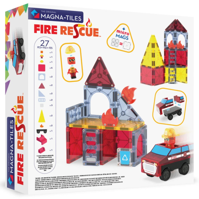 Magnetická stavebnica MAGNA-TILES® Fire Rescue 27 ks Magnetická stavebnica MAGNA-TILES® Fire Rescue 27 ks
