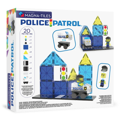 Magnetická stavebnica MAGNA-TILES® Police Patrol 20 ks