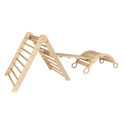 Lezecký set pikler "M" s montessori hojdačkou