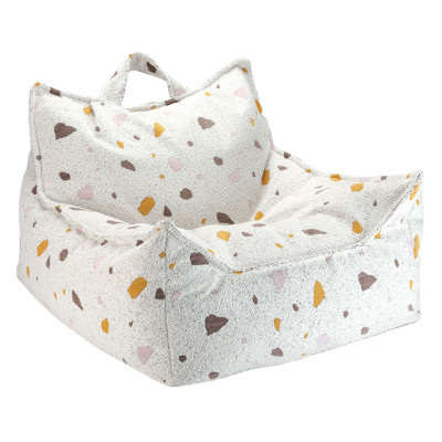 Detské kreslo sedací vak Wigiwama® - Terrazzo Marble Beanbag Chair