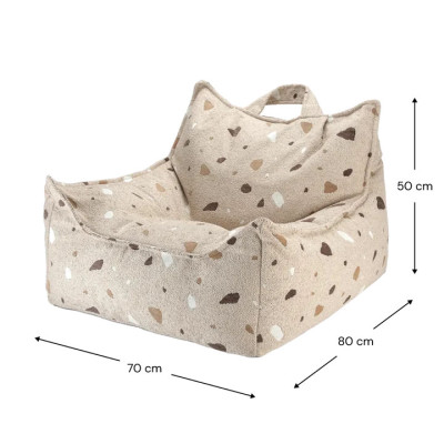 Detské kreslo sedací vak Wigiwama® - Terrazzo Sand Beanbag Chair