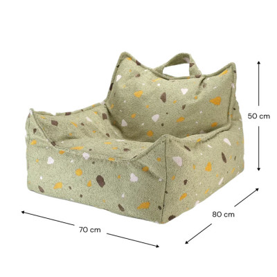 Detské kreslo sedací vak Wigiwama® - Terrazzo Moss Beanbag Chair
