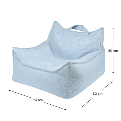 Detské kreslo sedací vak Wigiwama® - Azure Outdoor Beanbag Chair