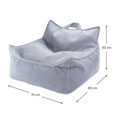 Detské kreslo sedací vak Wigiwama® - Blueberry Blue Beanbag Chair