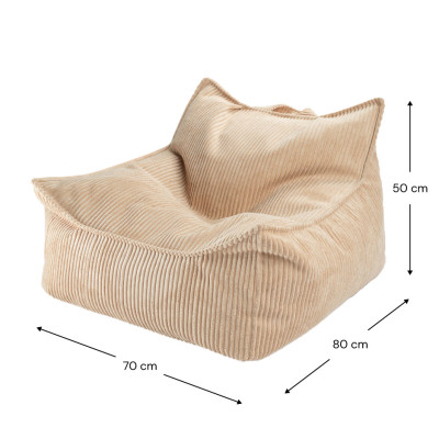 Detské kreslo sedací vak Wigiwama® - Brown Sugar Beanbag Chair