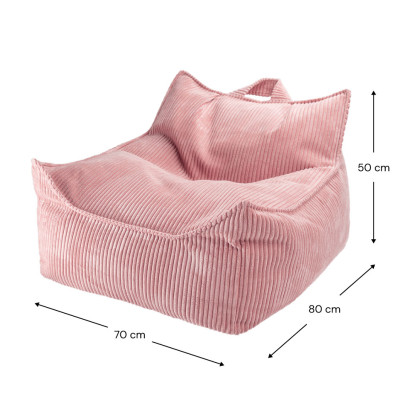 Detské kreslo sedací vak Wigiwama® - Pink Mousse Beanbag Chair