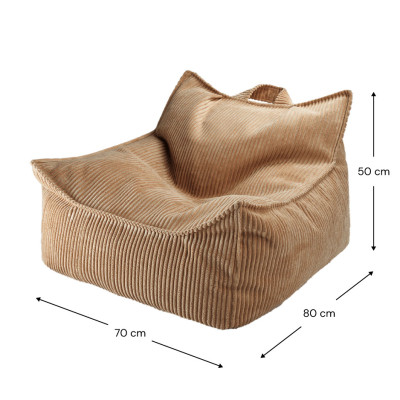 Detské kreslo sedací vak Wigiwama® - Toffee Beanbag Chair