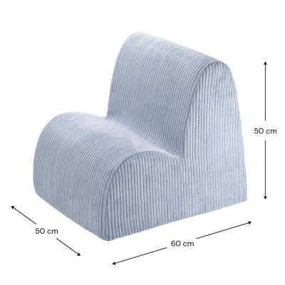 Detské kreslo Wigiwama® - Blueberry Blue Cloud