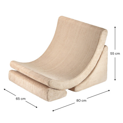 Rozkladacie detské kreslo Wigiwama® - Brown Sugar Moon