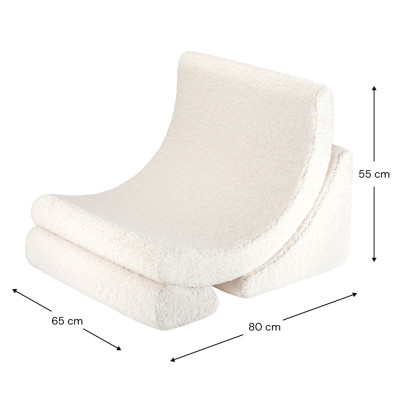 Rozkladacie detské kreslo Wigiwama® - Cream White Moon