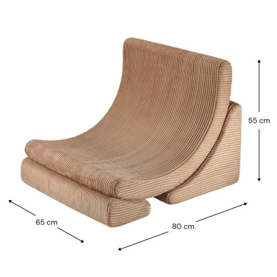 Rozkladacie detské kreslo Wigiwama® - Toffee Moon