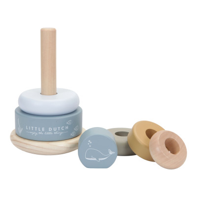 LITTLE DUTCH Nasadzovacie krúžky Blue Ocean