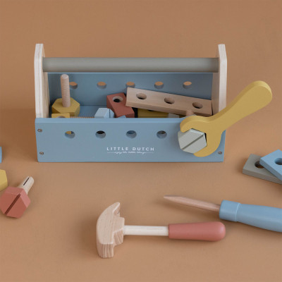 LITTLE DUTCH Drevený box s náradím