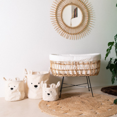 Childhome koše na hračky Teddy off white 3 ks