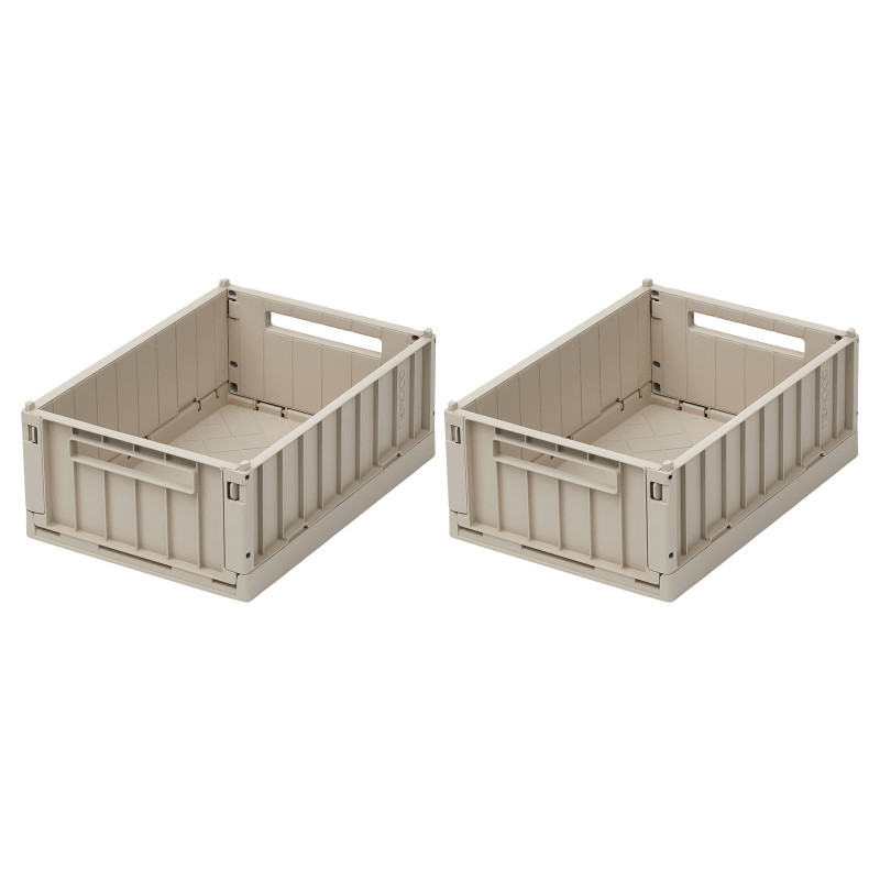 LIEWOOD úložné boxy S Weston Sandy 2 kusy
