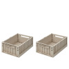 LIEWOOD úložné boxy M Weston Sandy 2 kusy