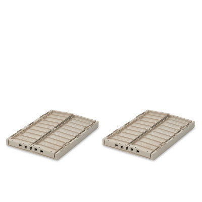 LIEWOOD úložné boxy M Weston Sandy 2 kusy