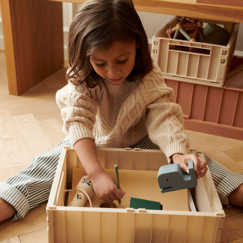 LIEWOOD úložné boxy M Weston Sandy 2 kusy