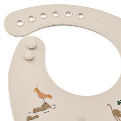 LIEWOOD silikónové podbradníky Tilda All Together Sandy 2 kusy