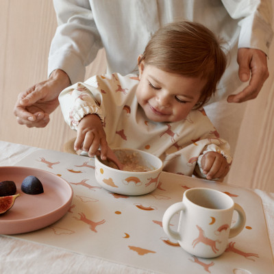 LIEWOOD silikónový jedálenský set Vivi Dream Ecru