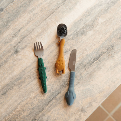 LIEWOOD detský príbor Tove Golden Caramel Mix