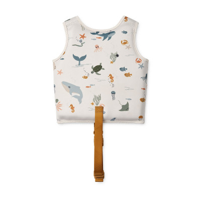 LIEWOOD plávacia vesta Dove Sea Creature Sandy