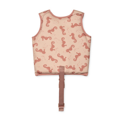 LIEWOOD plávacia vesta Dove Seahorse Apple Blossom