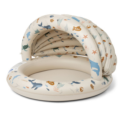 LIEWOOD nafukovací bazén so strieškou Hadleia Sea Creature Sandy