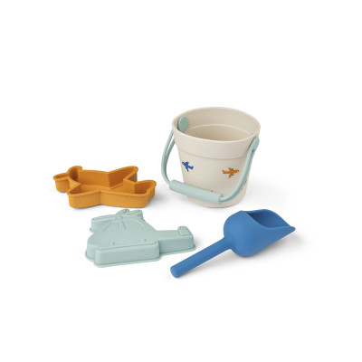 LIEWOOD plážový set formičky s vedierkom Aviator Mini