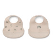LIEWOOD silikónové podbradníky Ember Panda / Sandy 2 kusy